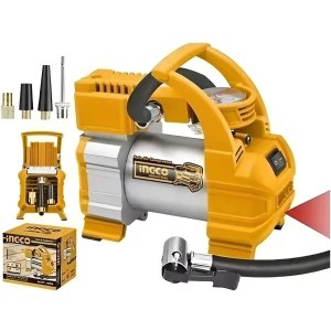 Compresor De Aire 12volt Para Auto Ingco 140 Psi Ac1401 -tyt Naranja