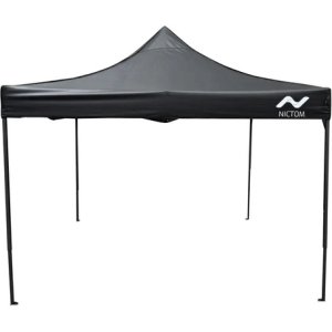 Gazebo 3x3 Plegable Impermeable Acero Gp01 Nictom Negro