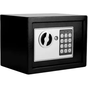 Caja Fuerte De Seguridad Electrónica Codigo Digital Y Llave Color Negro