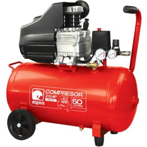 Compresor 2.5hp 50 Lts Equus Rojo Rojo