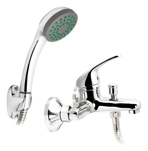 Monocomando Baño Ducha Transferencia 2 Años Garatia - Tyt Plateado