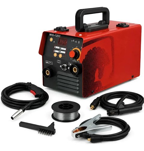 Soldadora Inverter Equus 120a Mig Mma Sin Gas Flux Almabre Rojo