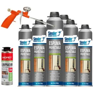Combo Poliuretano Proyectable 12unds Pistola Cleaner Slender