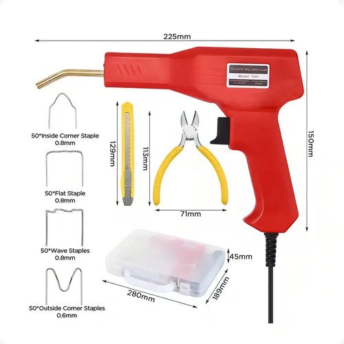 Soldadora Plástico Inverter Otec Kit Reparación Parachoques Naranja Claro - Imagen 3