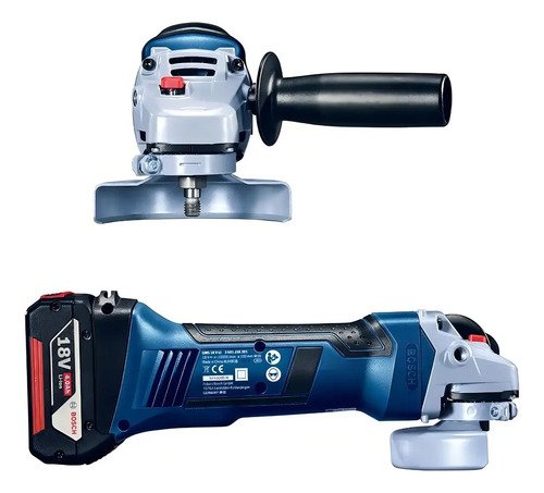 Amoladora Angular Inalámbrica Bosch Professional Gws 18 V-li Color Turquesa 18 w + Accesorios - Imagen 7
