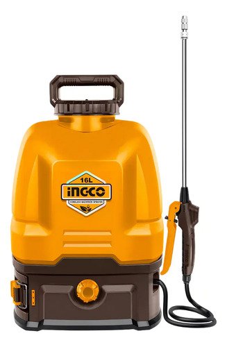 Ingco Cspli2016 Mochila A Presión Batería Recargable Naranja Claro