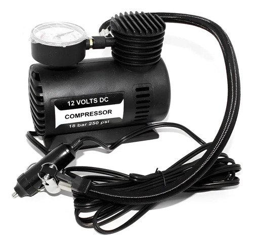 Compresor Aire Inflador Auto Bici 12v 250 Psi Electrico Tyt 50 Hz Monofásica