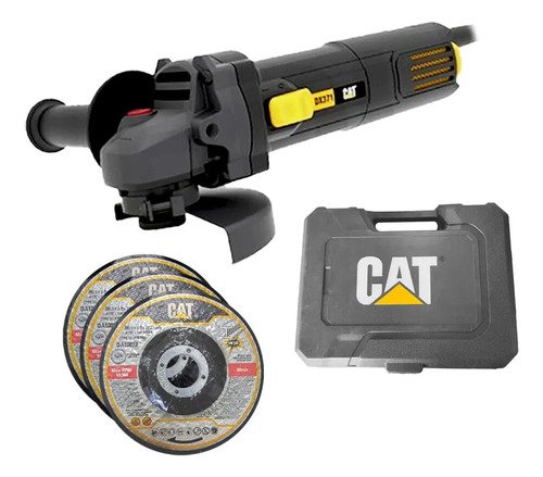 Amoladora Angular 115mm 750w Con Maletin Y Disco Cat Color Negro 50hz