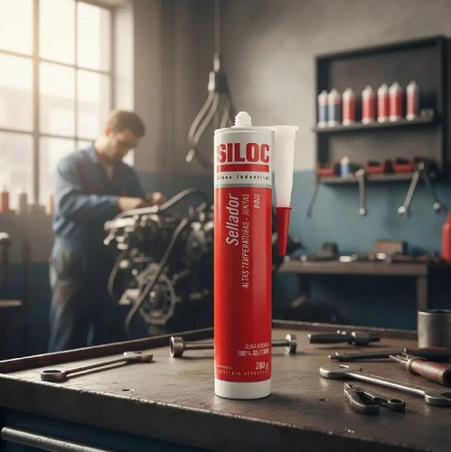 Sellador Silicona 100% Siloc Rojo Alta Temperatura X 280g - Imagen 5