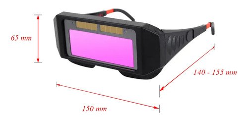 Lente Para Soldar Fotosensible Apx Negra Con Energía Solar Negro - Imagen 2