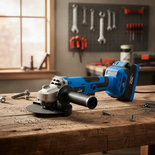 Amoladora Angular Inalambrica Brushless 115m Alphapro Aab920 Azul 50hz/60hz - Imagen 2