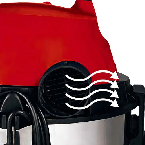 Aspiradora Industrial Einhell Expert Tc-vc 1820 S De Tambor 20 L Para Líquidos Y Sólidos Rojo/plata - Imagen 10