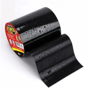 Cinta Tapagoteras Super Flex Forte Negra 10cm X 1.5m