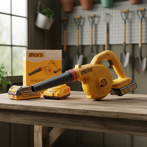 Sopladora 20v 2.7m3/min Bat Y Cargador Ingco Cabli20782 Amarillo - Imagen 3