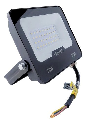Reflector Led 30w Mercury Mer-16 Luz Blanca Fría 6500k Ip65 Exteriores Negro Blanco Frío - Imagen 2