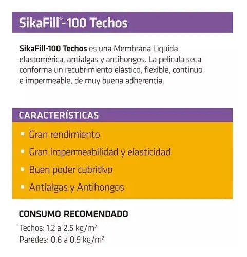 Membrana LĂquida Sika Sikafill - 100 Techos 4kg - Tyt - Imagen 11