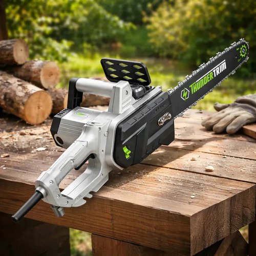 Motosierra Eléctrica Thundertrim De 2000w Para Jardines Con Espada De 16 Gris 50 Hz - Imagen 4