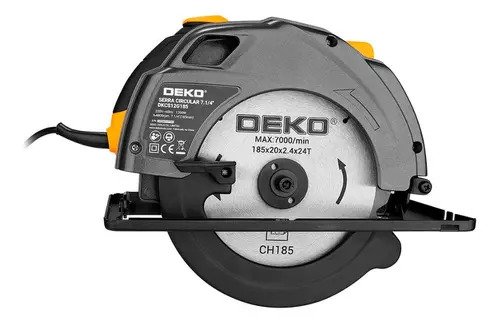 Sierra Circular 7 1/4 Deko Dkcs12g185 1200w Hoja 185x20mm Color Amarillo 50 Hz - Imagen 2