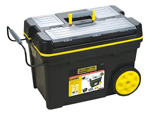 Valija Caja Herramientas Tipo Baul C Ruedas Crossmaster- Tyt Negro