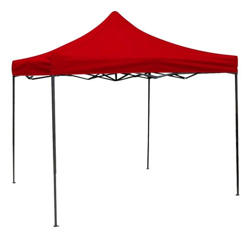 Gazebo Plegable Toldo Super Reforzado 3x3x3 Filtro Uv Pf Rojo