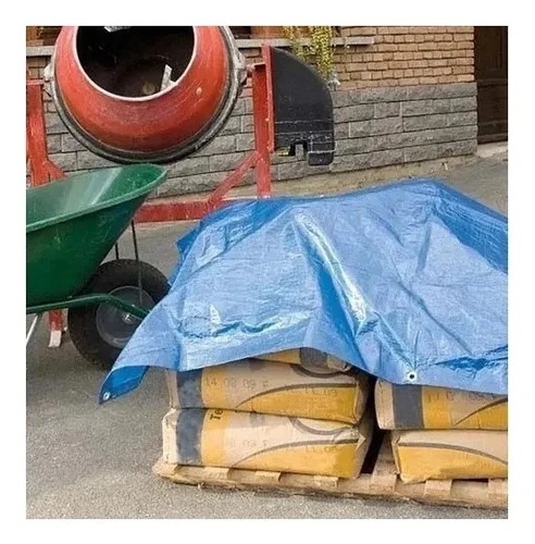 Lona Toldo Adeleste Azul 10x8 Impermeable Con Ojales Para Camping - Imagen 4