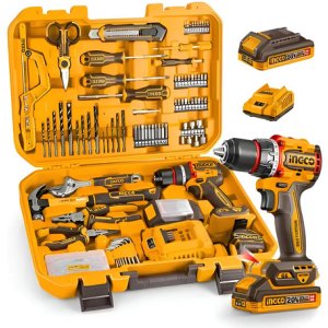 Kit De Herramientas 165 Pzs Ingco + Taladro Inalambrico 66nm