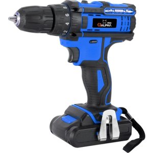 Taladro Atornillador Percutor Alpha Pro 20v Bateria Valija Azul 50hz/60hz