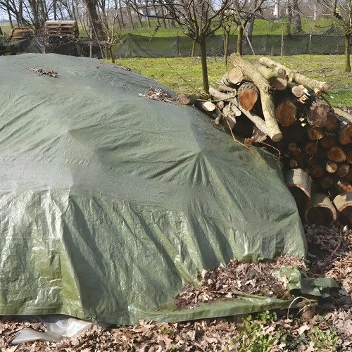 Lona Toldo 4x5 Impermeable Reforzada Premium Camping Feria Verde Oscuro - Imagen 8