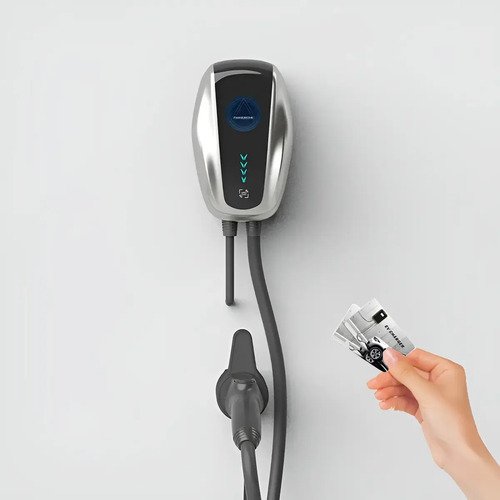 Cargador De Auto Eléctrico Wallbox 7kw 32a Conector Gbt O T2 Gris Con Negro