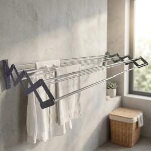 Tendedero Tender Ropa Extensible Aluminio 120 Cm Mor Gris
