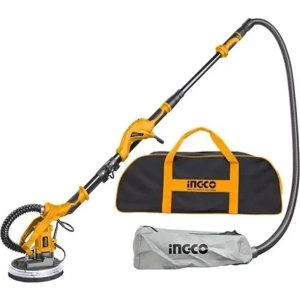Lijadora De Yeso Extensible Jirafa Techo Ingco 1050w Con Bolso Disco De 215mm Con Lijas Amarillo/negro 50 Hz/60 Hz
