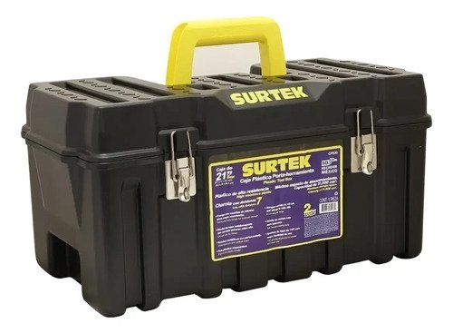 Caja De Herramientas Surtek Grande Resiste 140ki 26'' - Tyt Negro