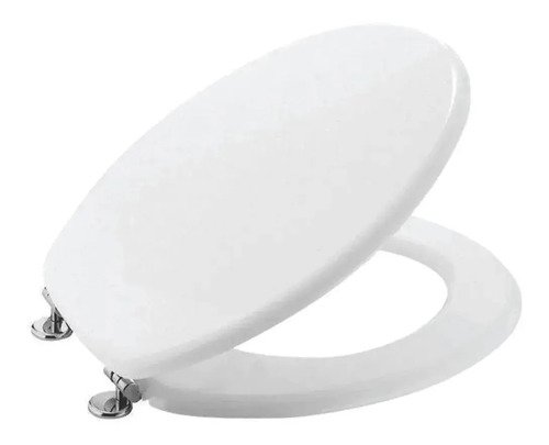 Asiento Tapa De Inodoro Water Universal Blanca Madera Blanco - Imagen 9