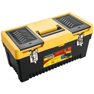 Caja De Herramientas Tramontina 43803020 De Plástico 24cm X 50.8cm X 24cm Negra Y Amarilla Negro/amarillo