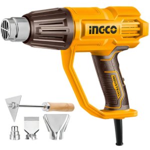Pistola De Calor 3 Niveles 550°c 1,600w Ingco Uhg160078 Amarillo