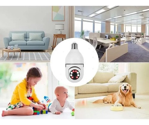 Cámara Seguridad Wifi Foco 360 1080p Alarma X2 Blanco - Imagen 2