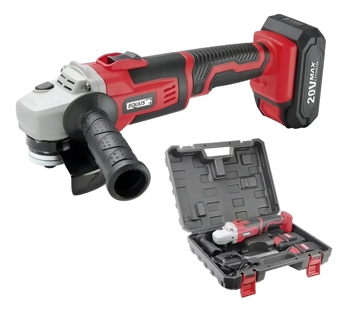 Amoladora Inalámbrica Equus 20v Litio Modelo 7601 Rojo 20v - Imagen 2