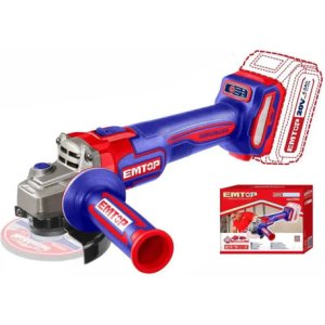 Amoladora Inalámbrica Emtop 115 Mm Rojo