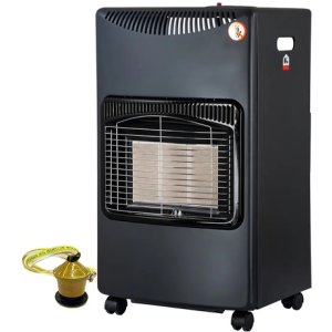 Estufa A Gas Con Tapa Control De Valvula Negro