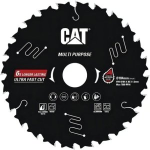 Disco Sierra Circular Cat 184mm Multi. 24 Dientes Da08201 Negro