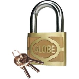 Candado Redondo Bronce 60mm Dorado Llave Globe Ideal Interior 3 Llaves