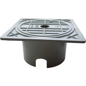 Caja De Registro / Inspección Plástica Para Jabalina Tierra Gris