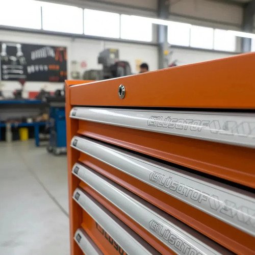 Carro Gabinete Porta Herramienta Lusqtoff Gml5-8 Profesional Color Naranja - Imagen 5
