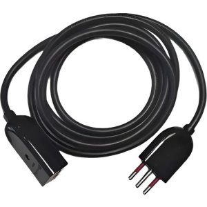 Alargue Con Cable 3x1mm 5 Metros De Largo Negro