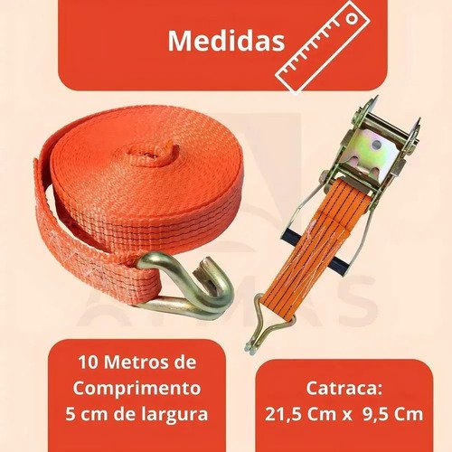 Cinta De Trinquete Atmas De 5 Toneladas, 10 M, Segura Para Cargas Pesadas - Imagen 2