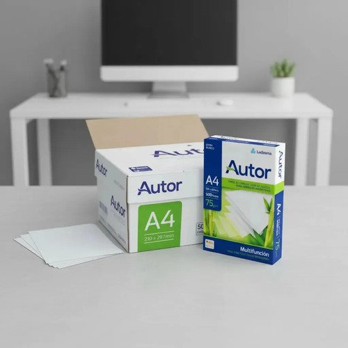 Resmas De Papel A4 Autor Multifuncion 75 Gr 500 H Caja X 10u Blanco - Imagen 3
