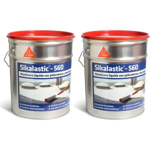 Membrana Liquida Sikalastic 560 Con Poliuretano Combo 20+20 Kgs. - Color Blanco Mate