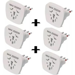 Adaptador 3 En Línea Multiformato Blanco Vivion Pack X6  Tyt