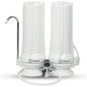 Filtro Agua Purificador Gianni Doble + Carbón Prensado + Kdf Blanco
