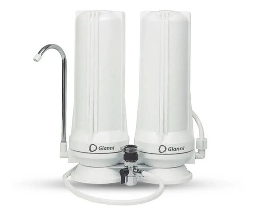 Filtro Agua Purificador Gianni Doble + Carbón Prensado + Kdf Blanco